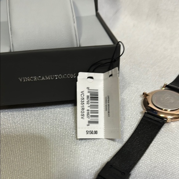 Vince Camuto Black and Rose Gold Analog Watch main image 5